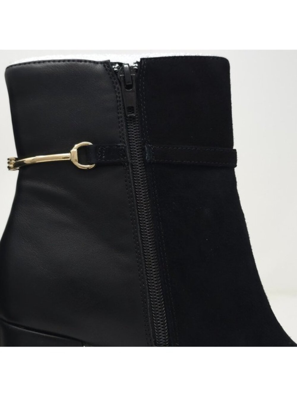 Bella Vita Black Suede & Leather Ankle Heeled Boots 7.5M - Picture 8 of 11